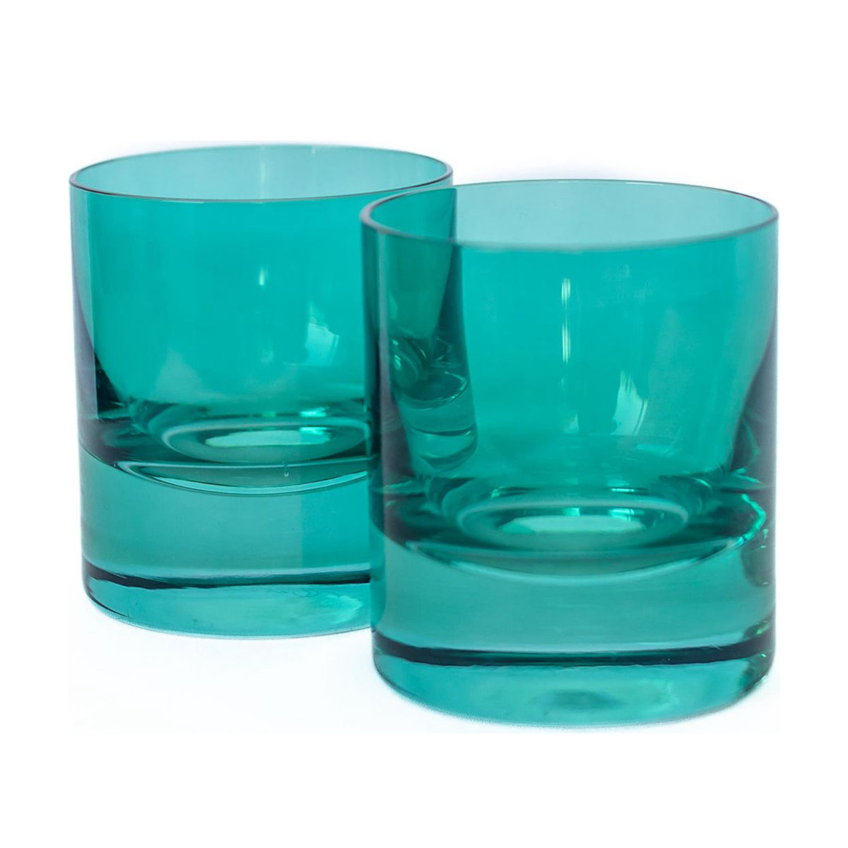 Estelle Colored Glass Set of 2 Rocks Glasses