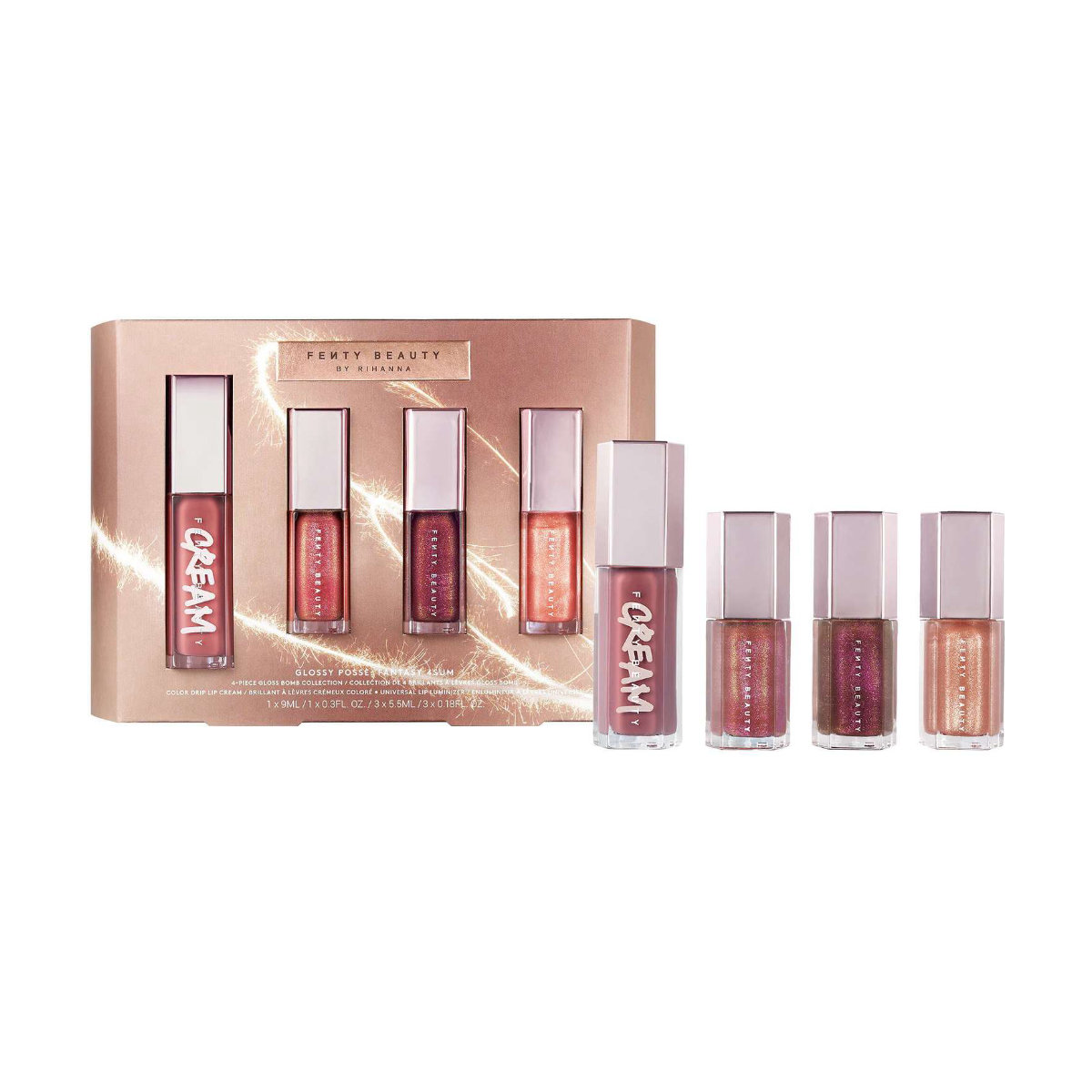 Fenty Beauty Glossy Posse: Fantasy 4Sum 4-Piece Gloss Bomb Set