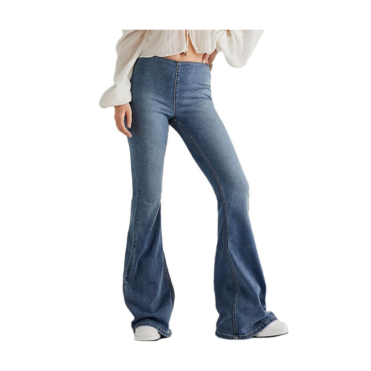 Free People Penny Pull On Flare Jeans
