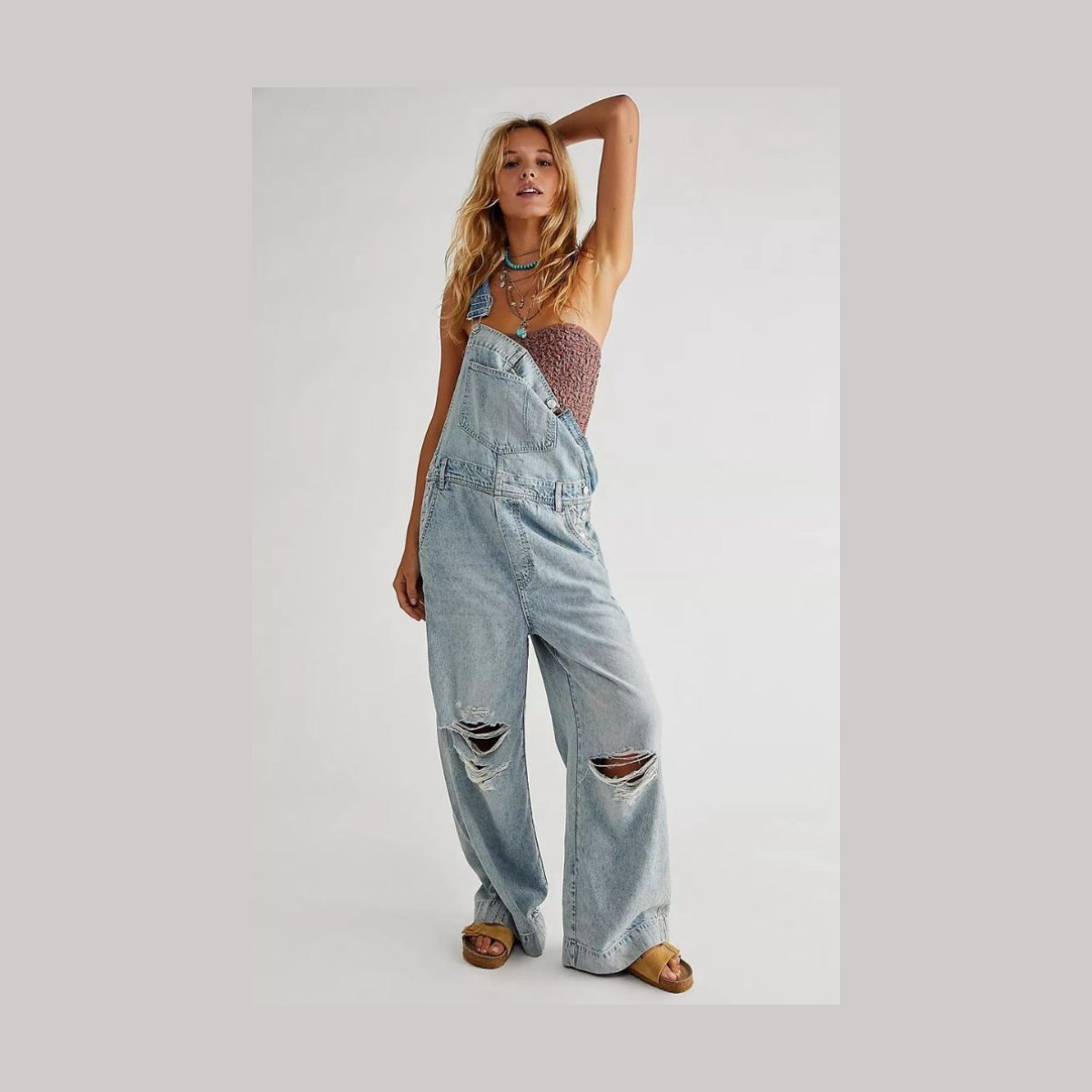 Free People Super Slouchy Overalls