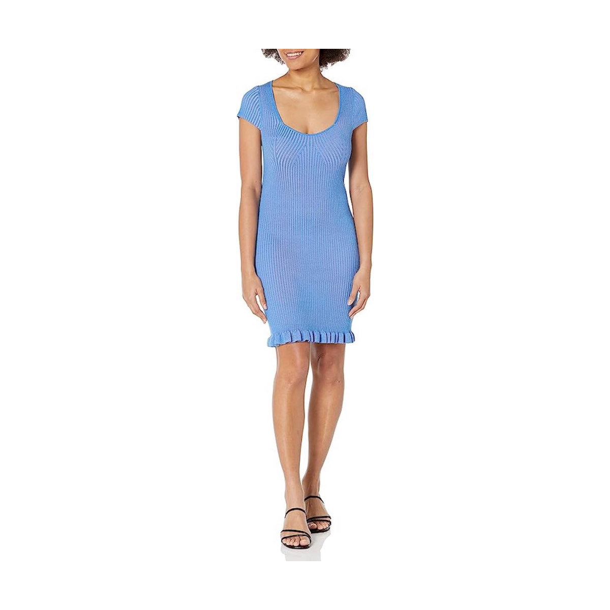 French Connection Ribbed Knit Mini Sweaterdress