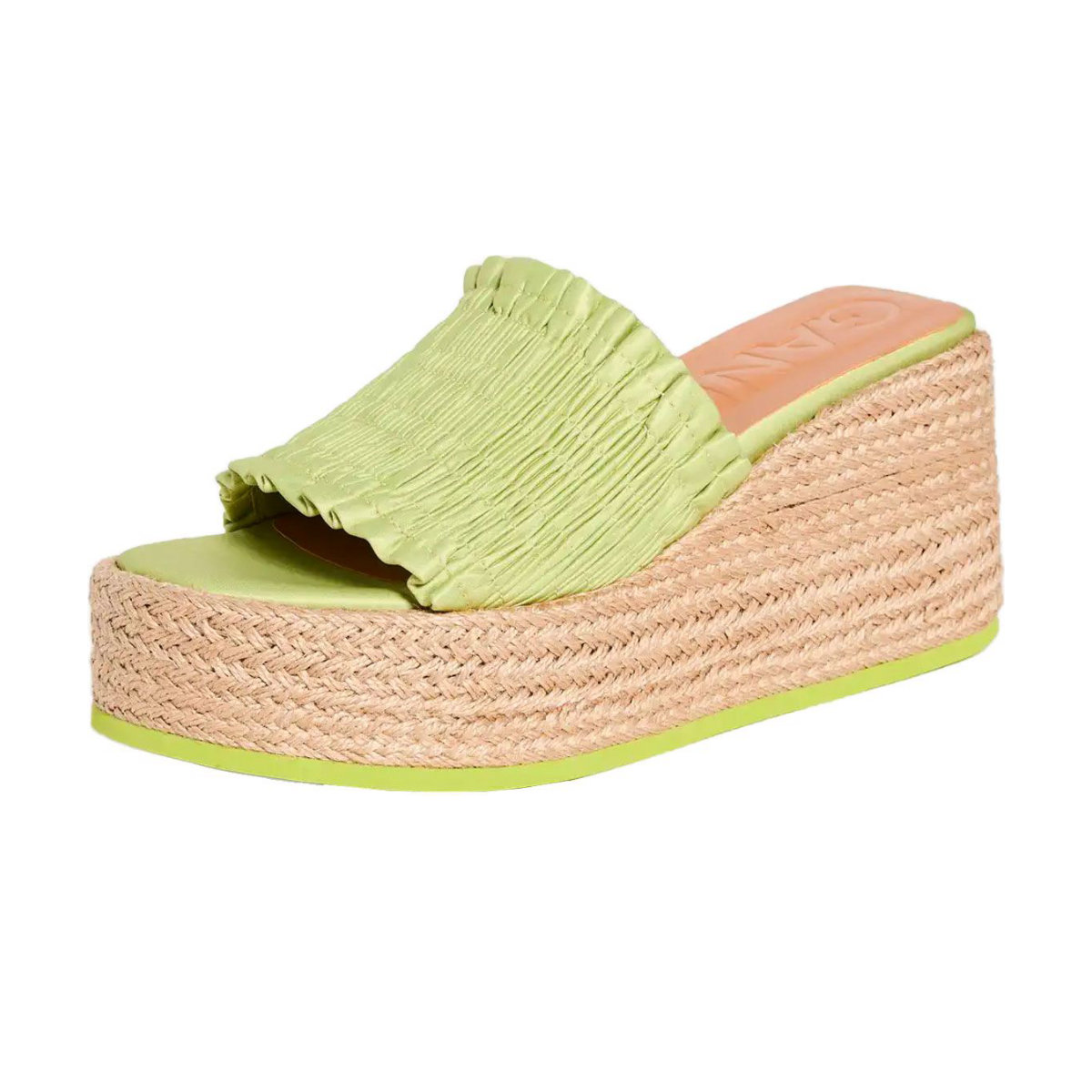 Ganni Smock Espadrille Wedge Sandals
