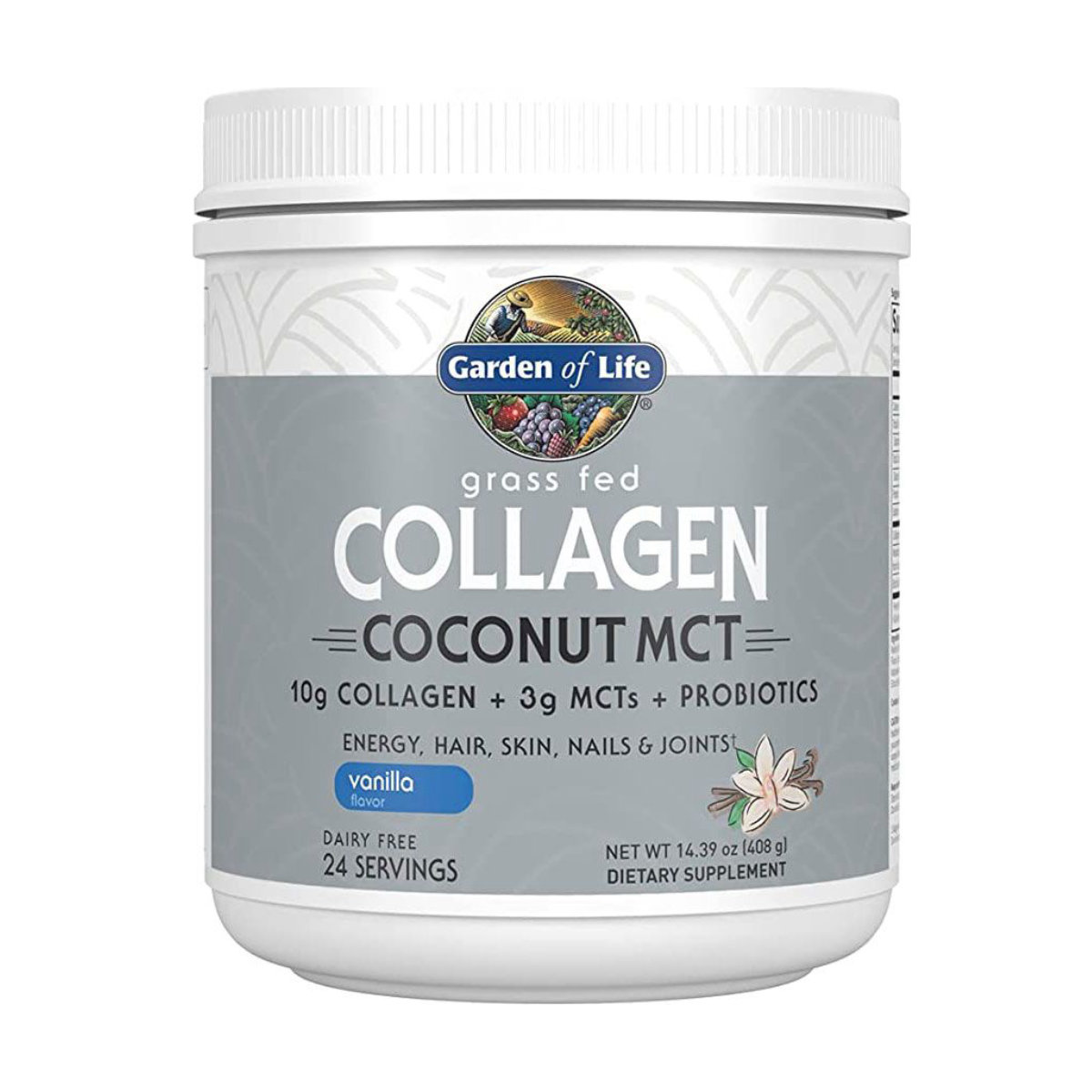 Garden of Life Grass Fed Collagen Coconut MCT Powder