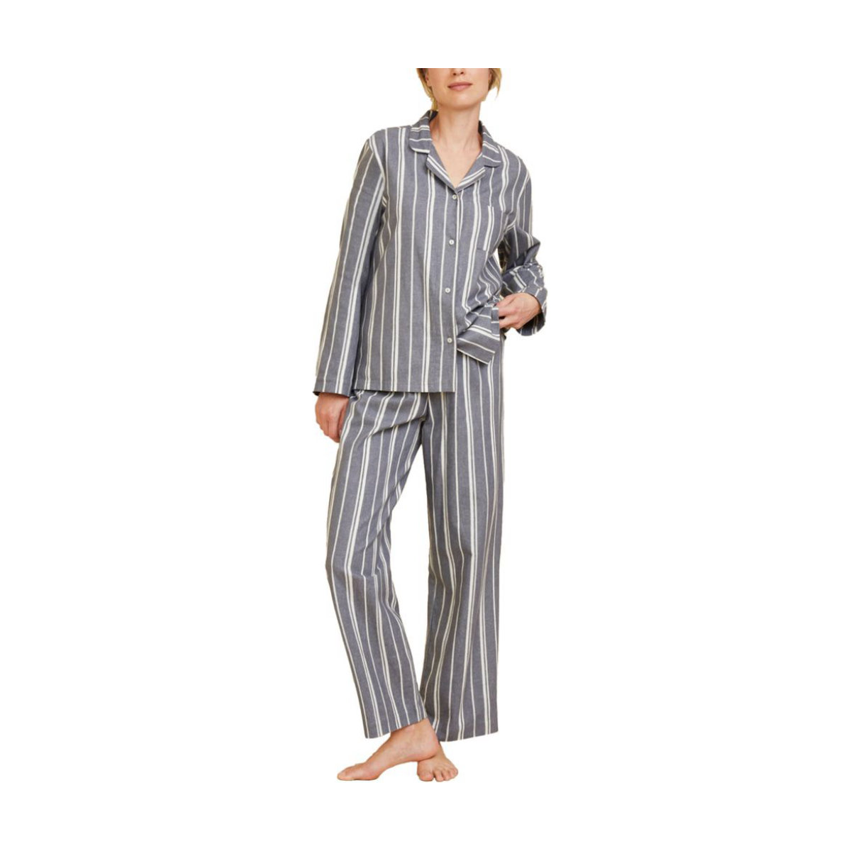 Garnet Hill Organic-Cotton Classic Flannel Pajamas