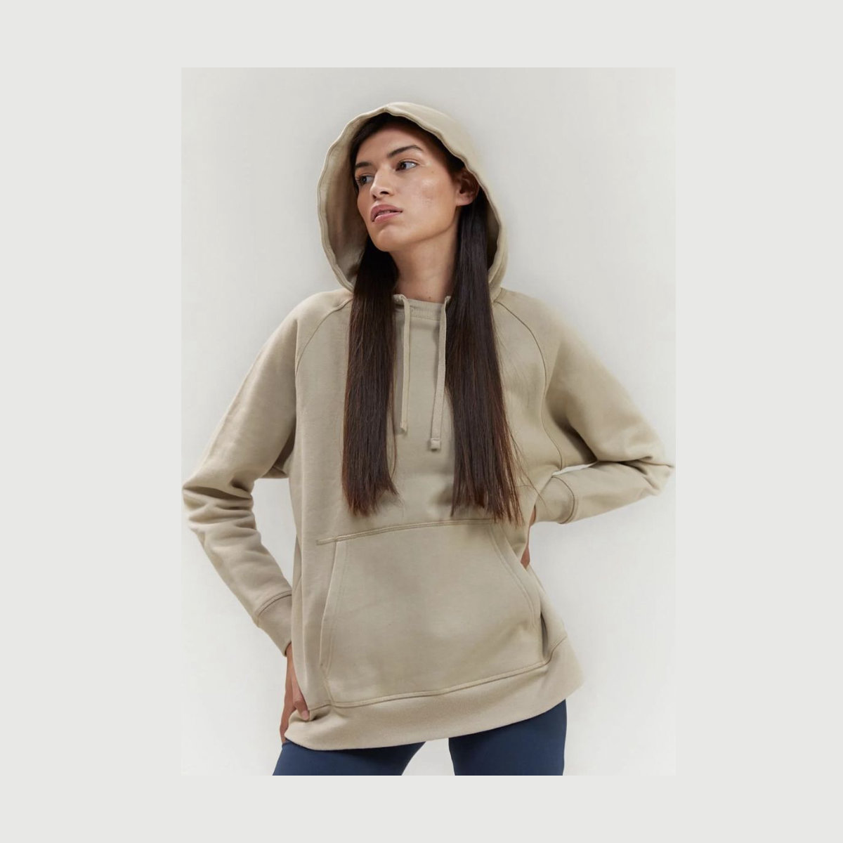 Girlfriend Collective Feather 50/50 Relaxed Fit Hoodie