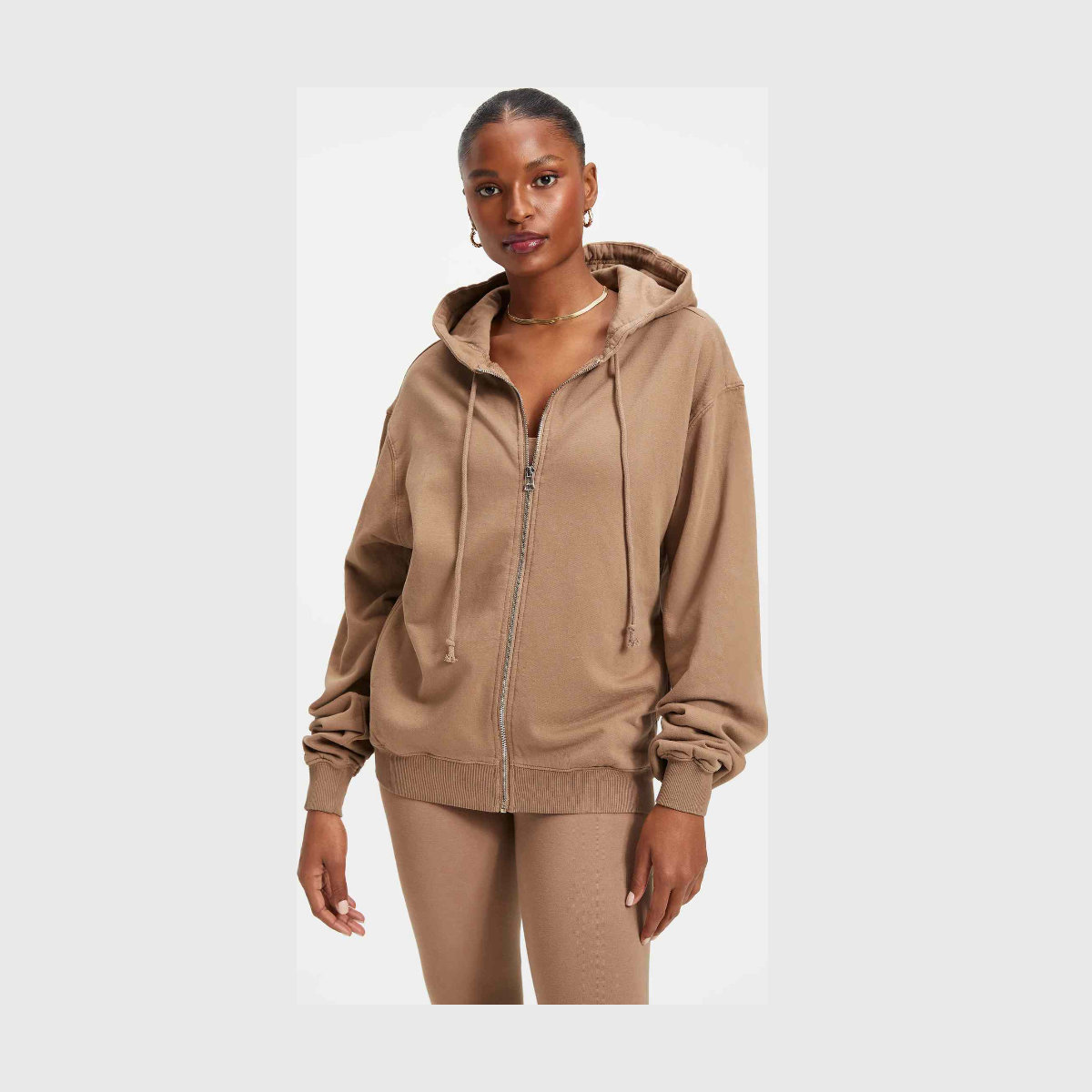 Good American Boyfriend Zip Hoodie