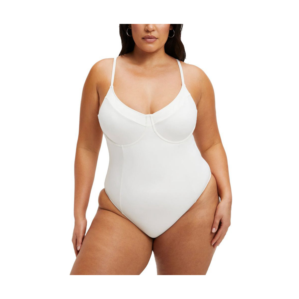 Good American Good Compression Cutout Underwired Swimsuit