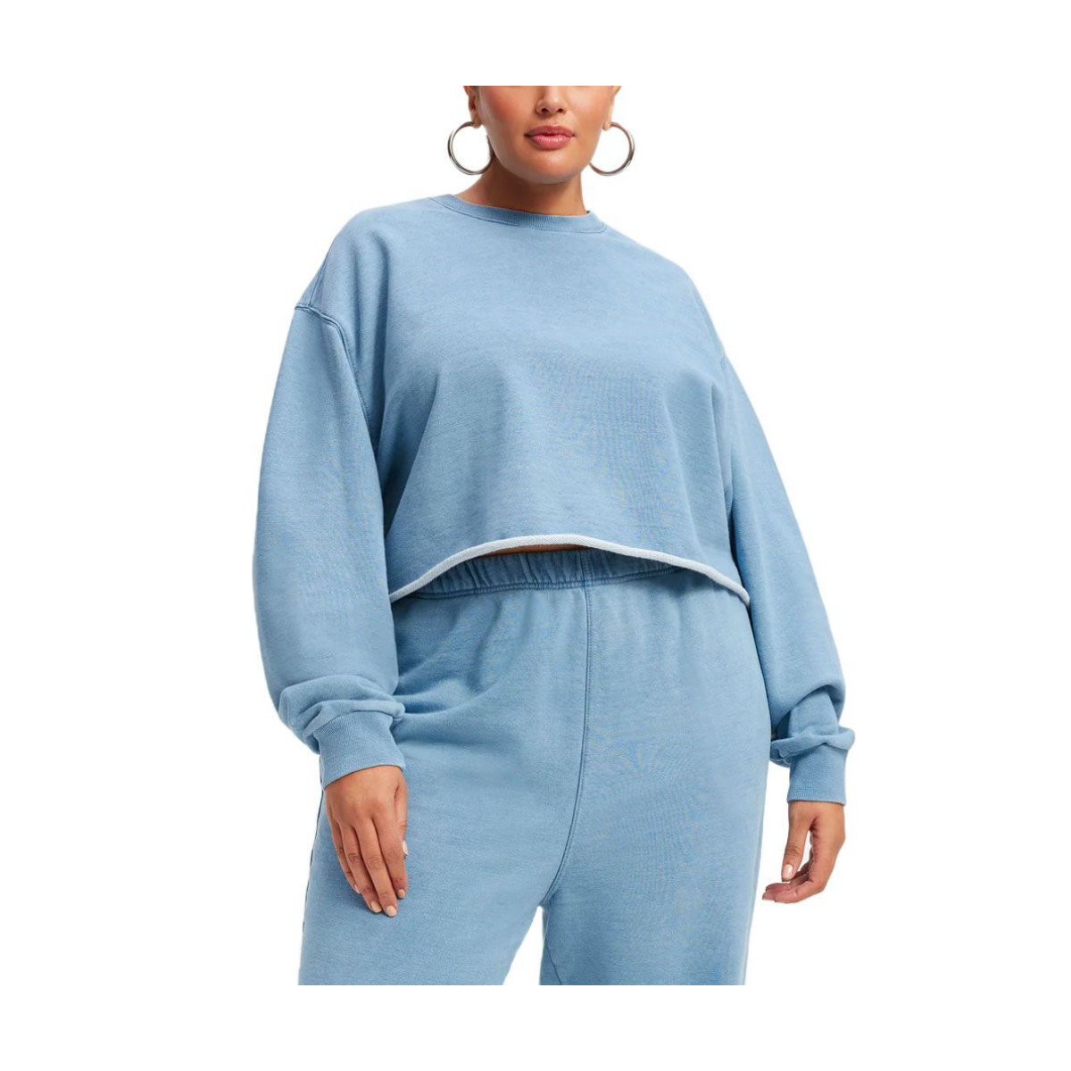 Good American Jeanius Cropped Sweatshirt