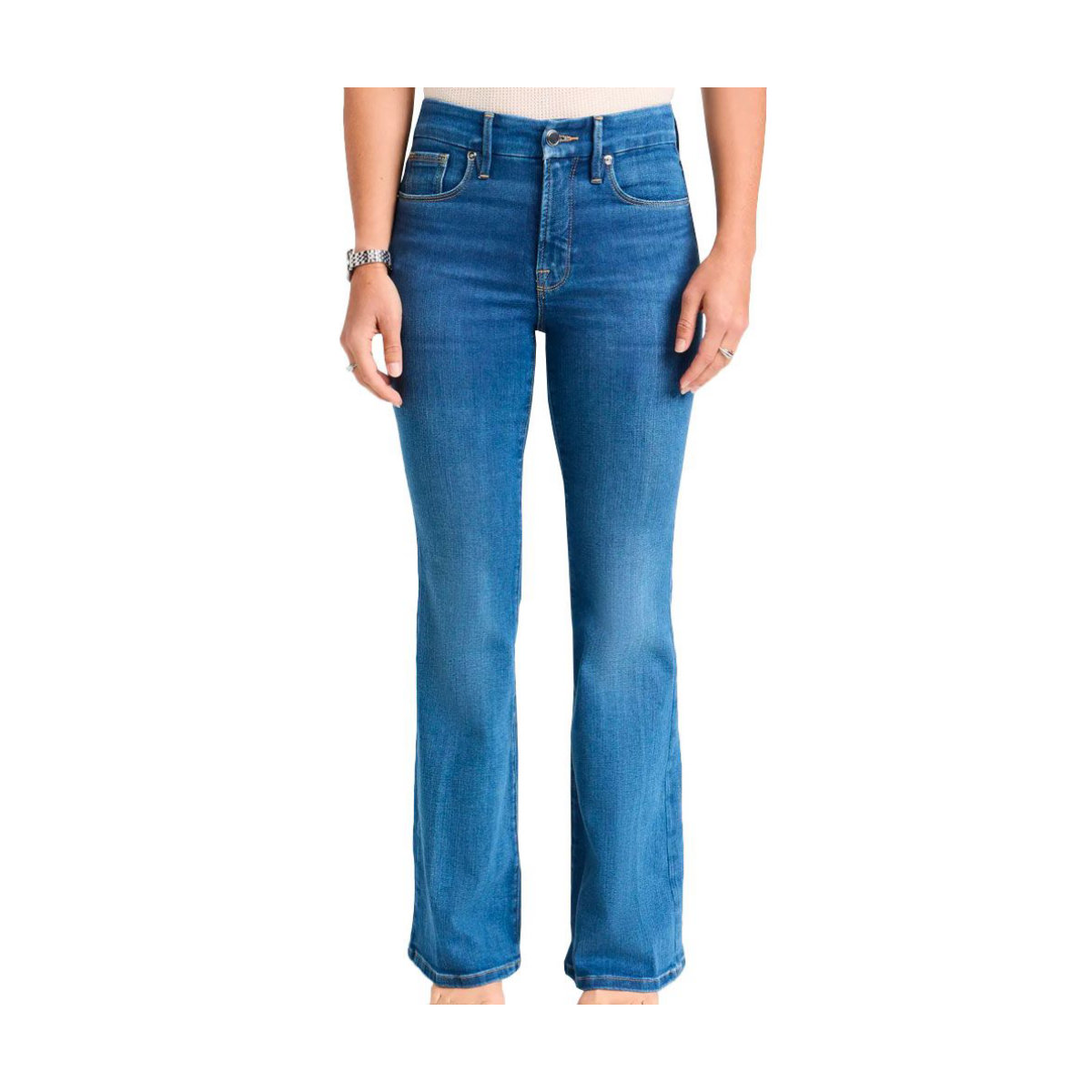 Good American Petite Flare Jeans