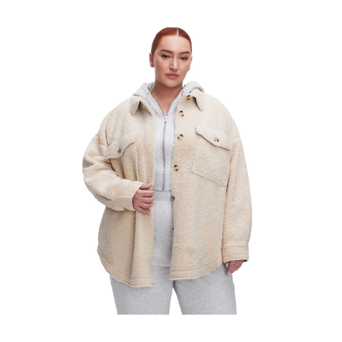 Good American Sherpa Shacket