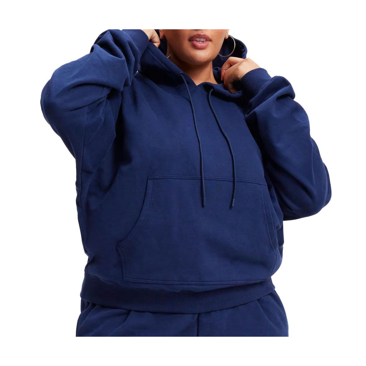 Good American Sueded Fleece Boyfriend Hoodie