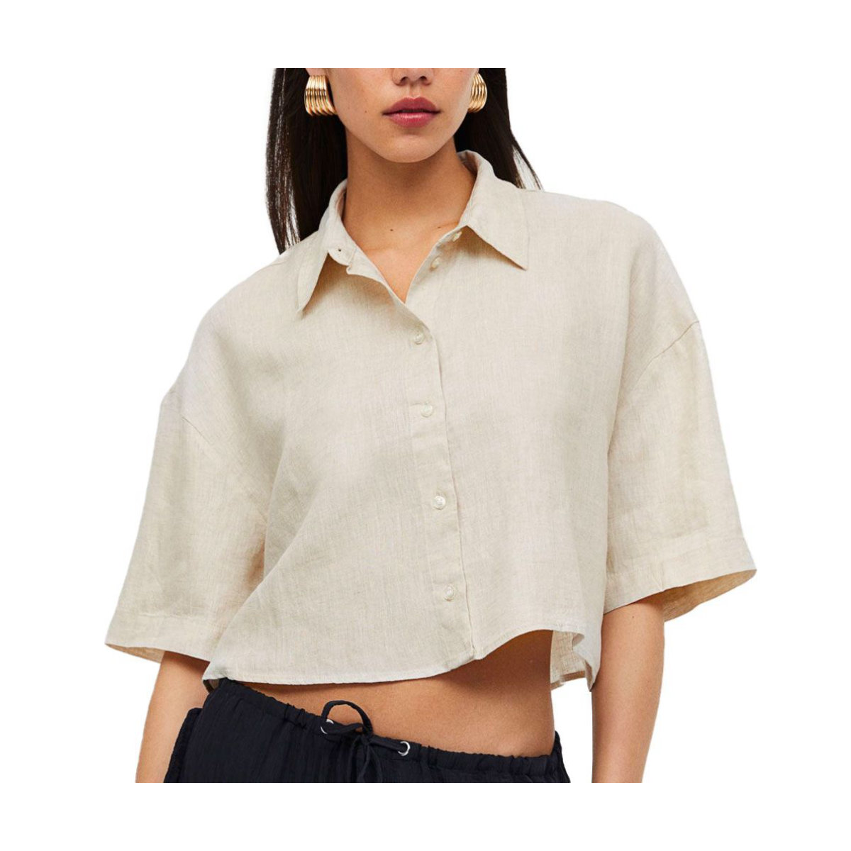 H&M Oversized Linen Shirt