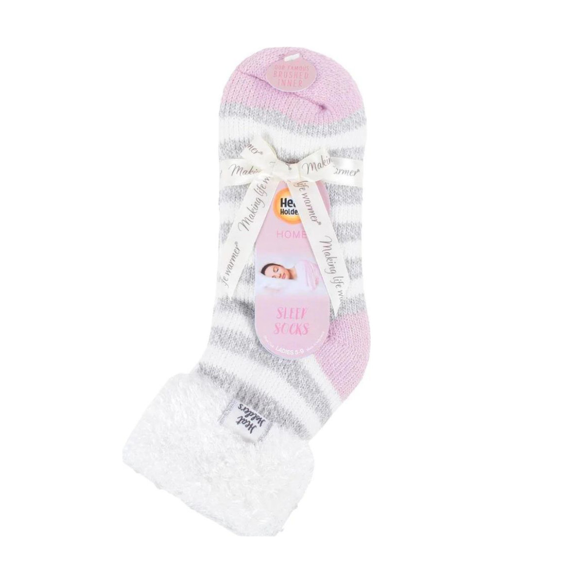 Heat Holders Feather Cuff Sleep Socks
