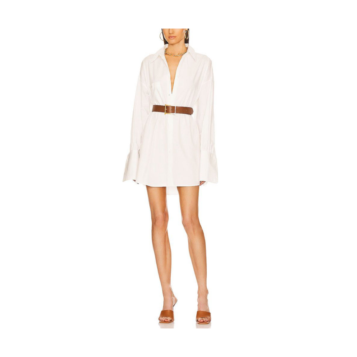 Helsa Cotton Poplin Oversized Shirt