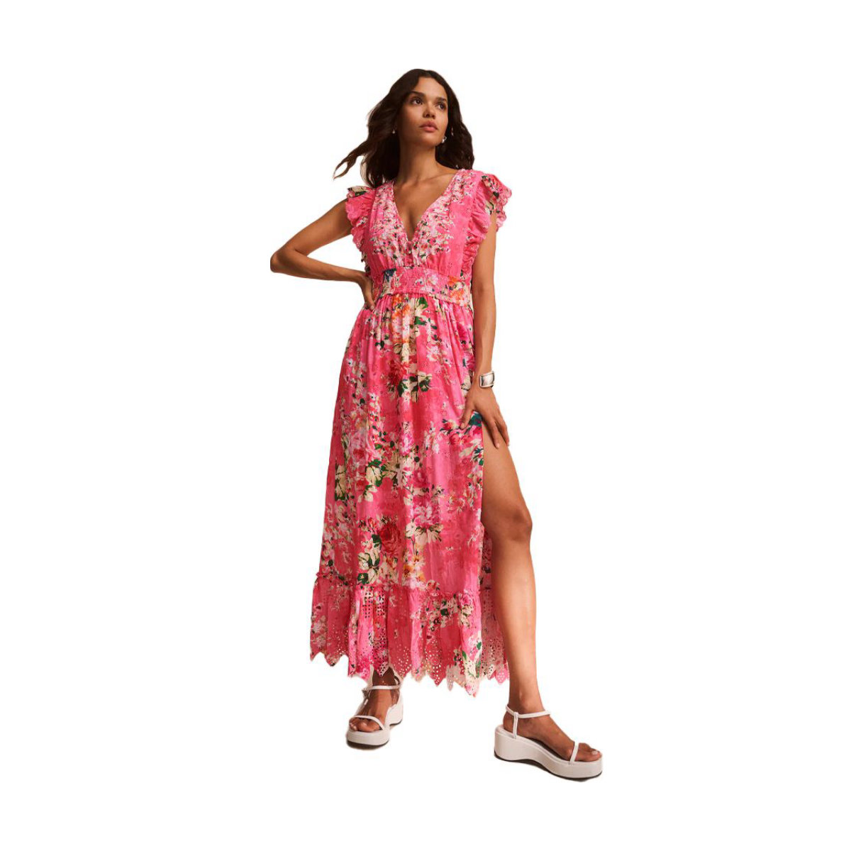 Hemant and Nandita Tula Plunged Long Dress