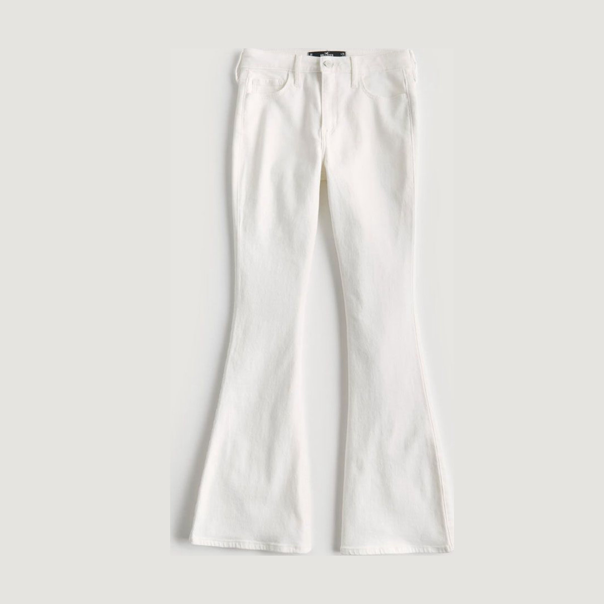 Hollister High-rise White Vintage Flare Jeans