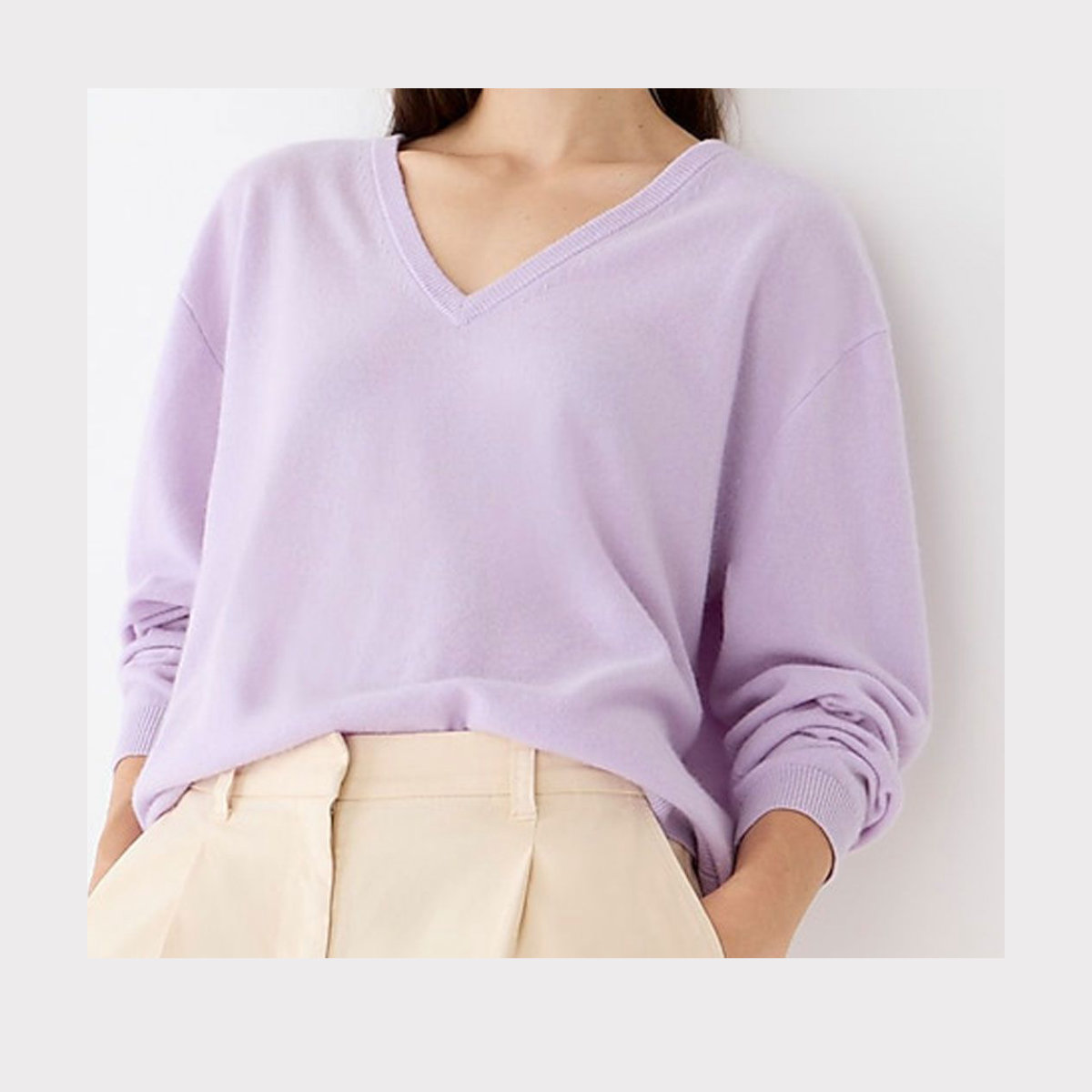 J.Crew Cashmere Relaxed V-Neck Sweater