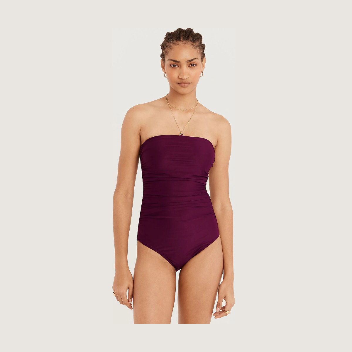 J.Crew Ruched Bandeau One-Piece