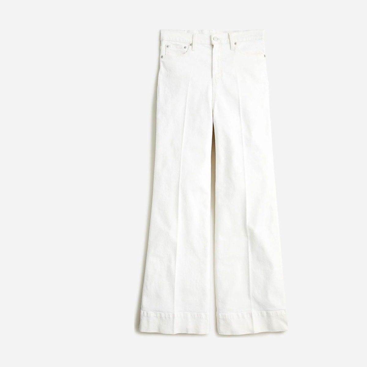 Jcrew Wide-leg denim trouser in white