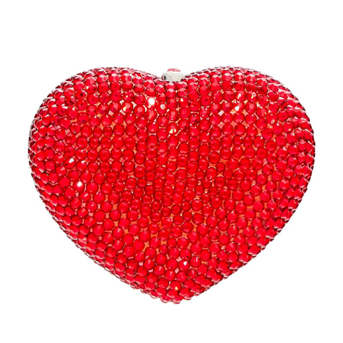 Judith Leiber Couture Heart Crystal Pillbox