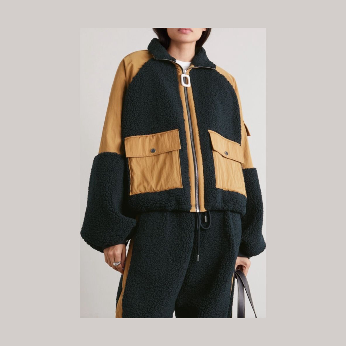 JW Anderson Twill and Fleece Bomber Jacket