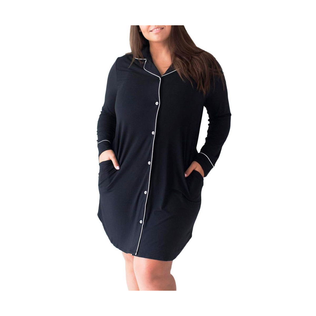 Kindred Bravely Clea Bamboo Classic Long Sleeve Sleep Shirt