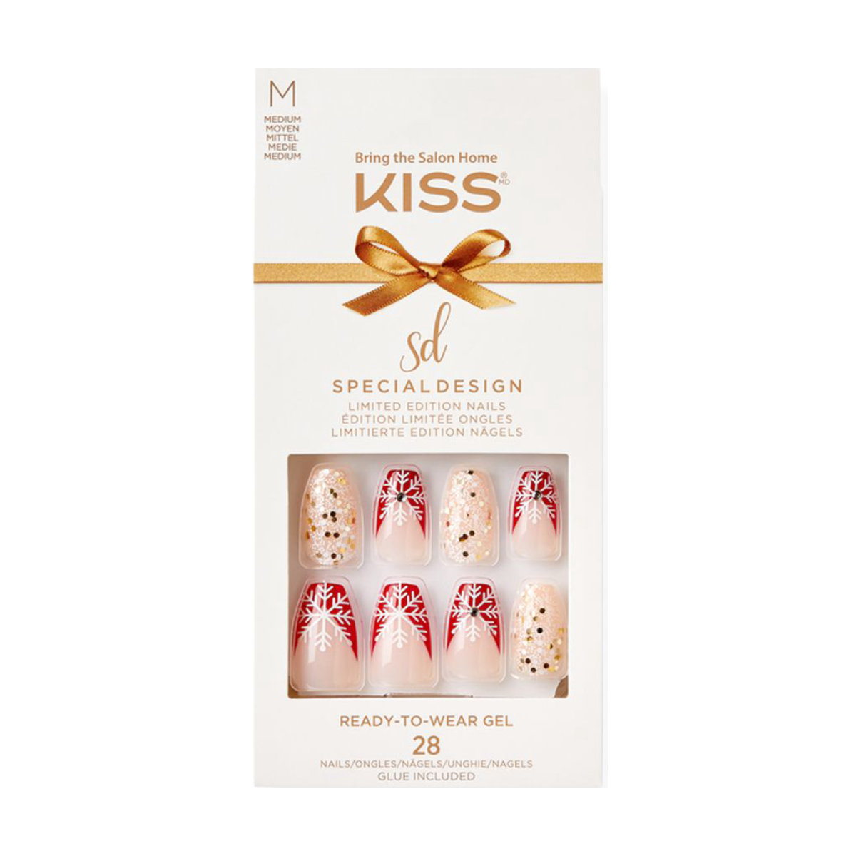 Kiss Snowflake Special Design Holiday Fake Nails