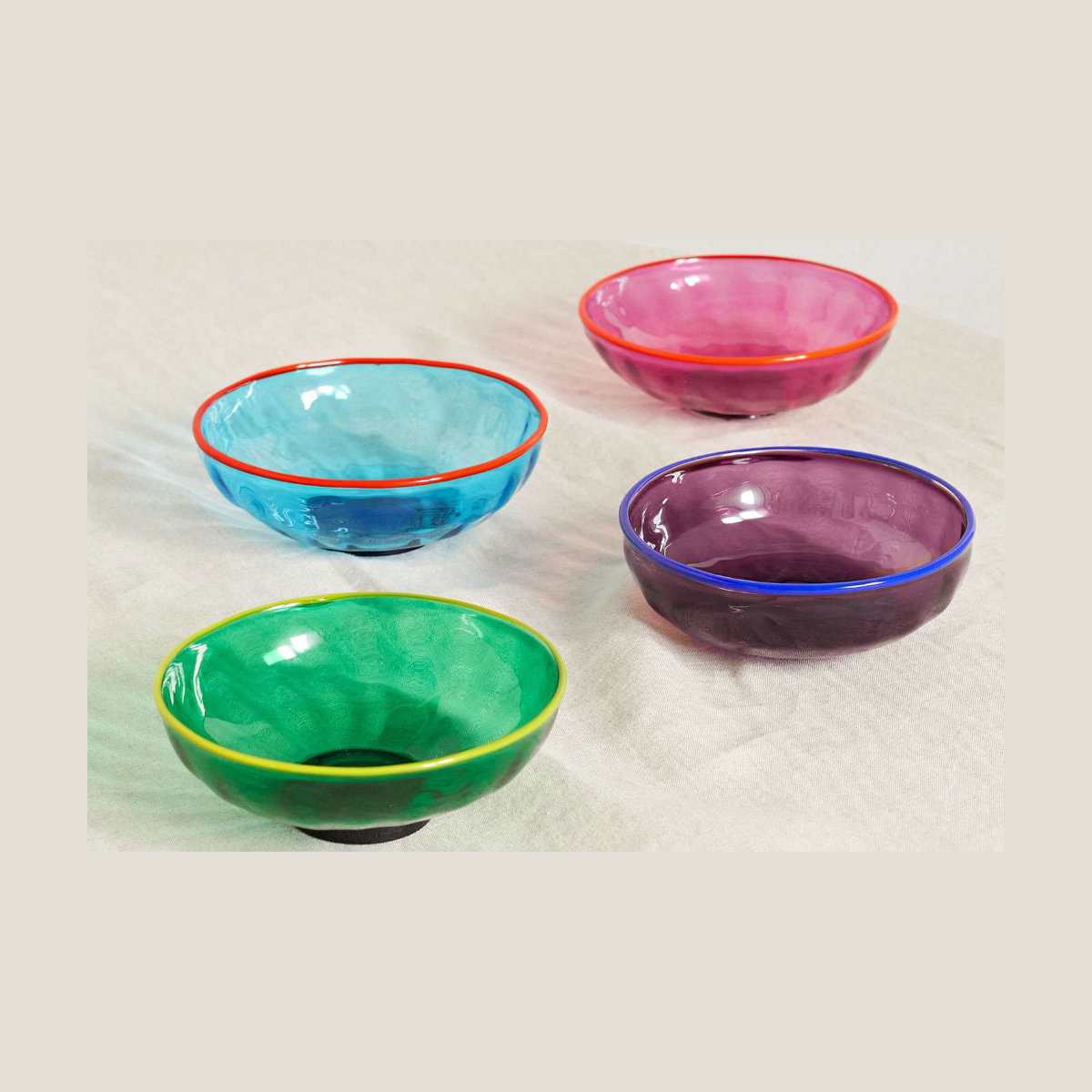 La DoubleJ Set of Four Murano Glass Bowls