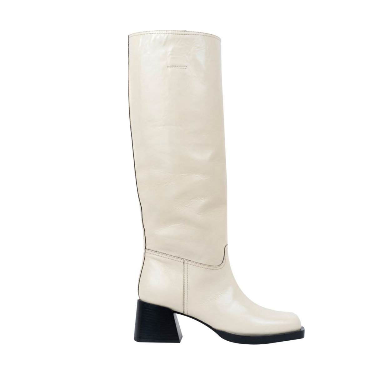 Labucq Joan High Boot Ivory Patent