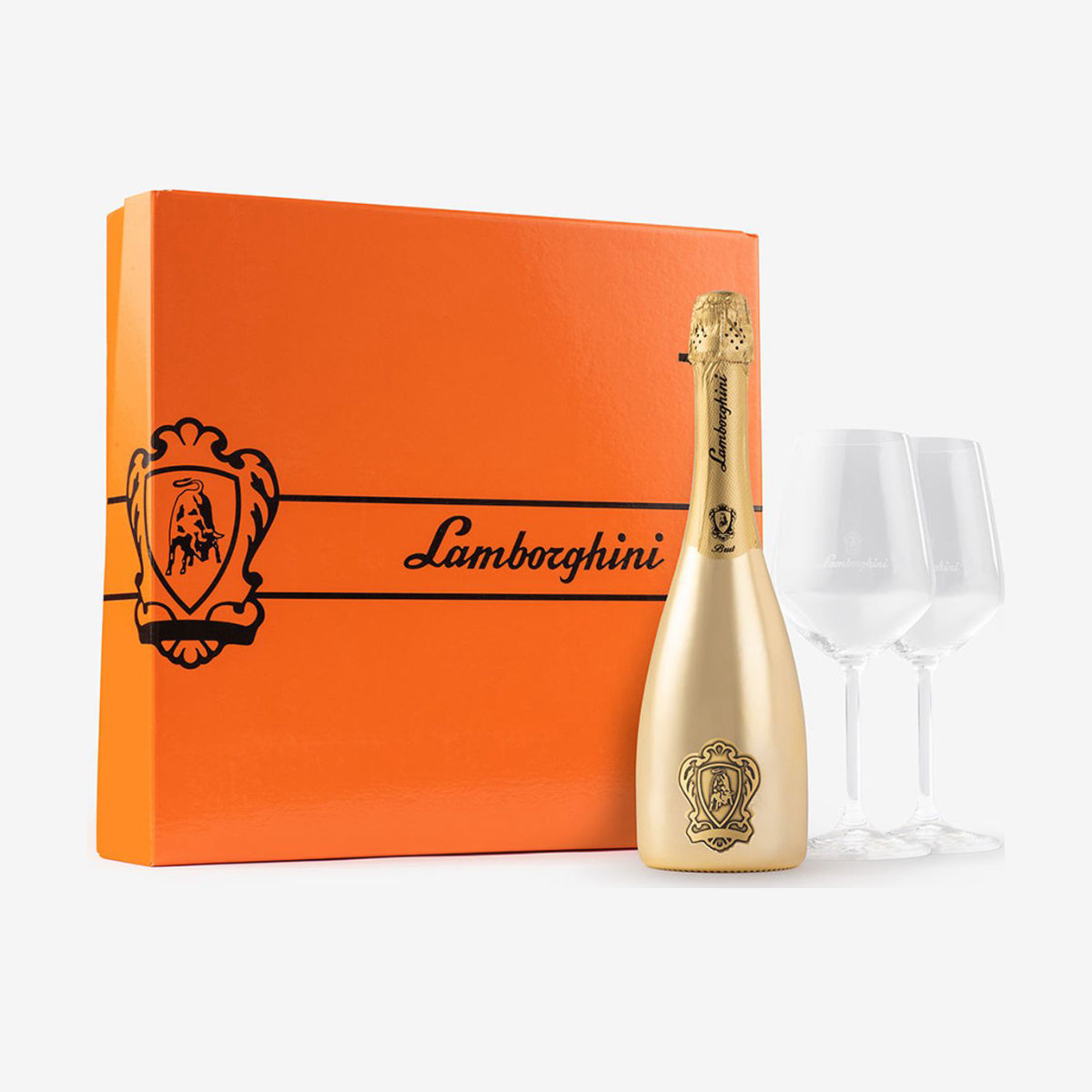 Lamborghini Oro Vino Spumante with Gift Set
