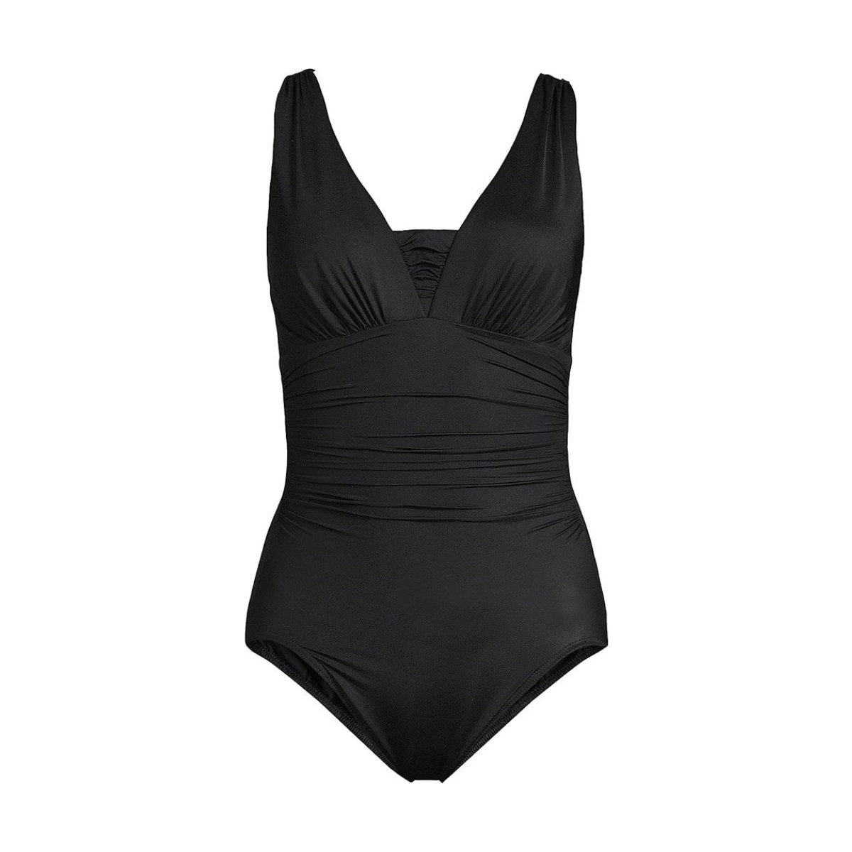 Lands’ End Grecian SlenderSuit Tummy Control One Piece Swimsuit