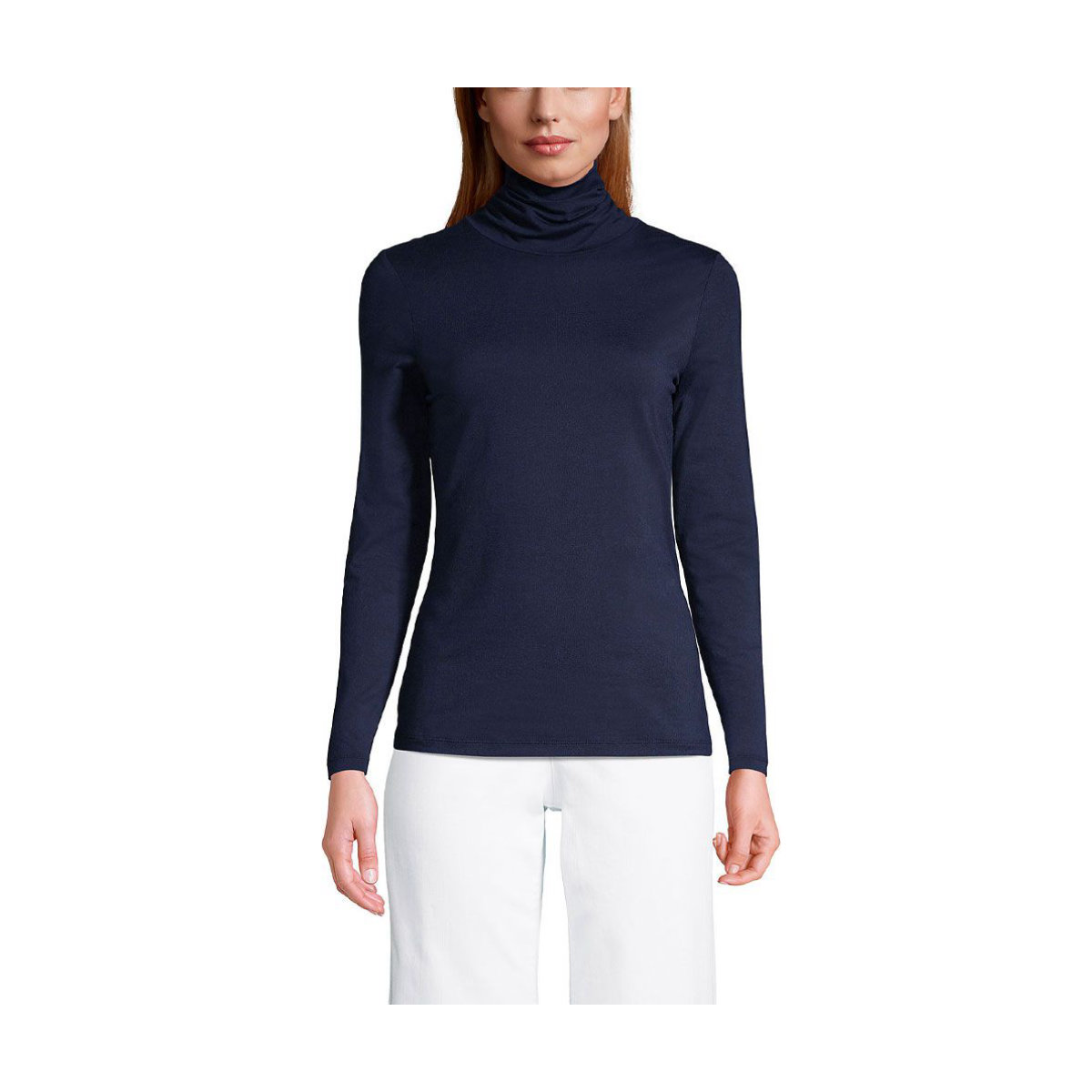 Lands' End Lightweight Fitted Turtleneck