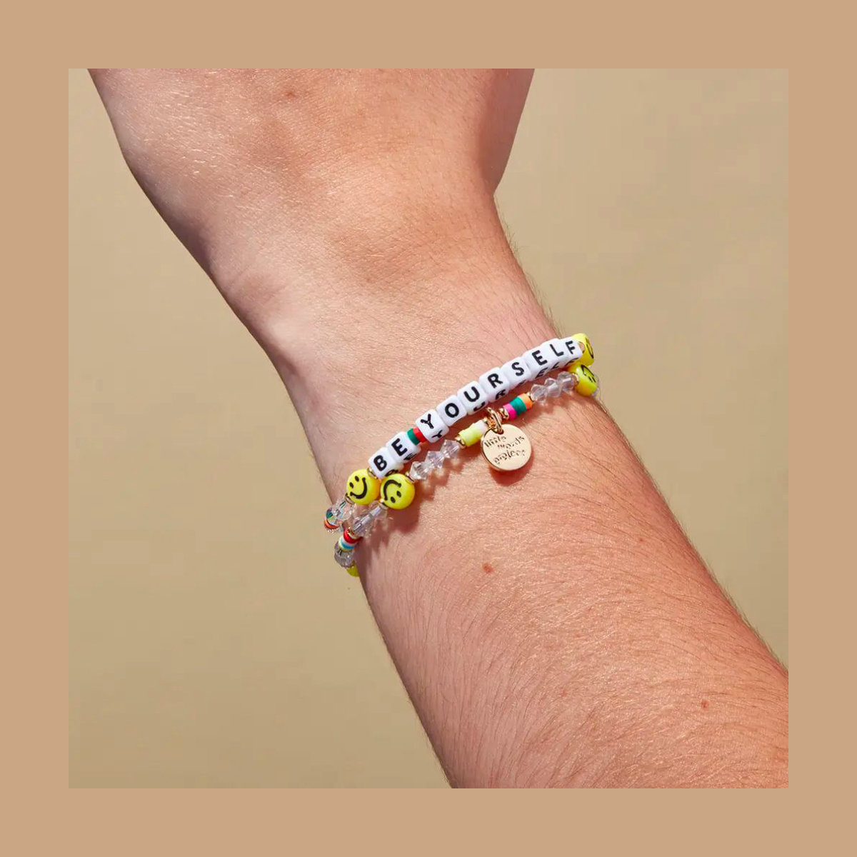 Little Words Project Custom Smiley Face Crystal Bracelet