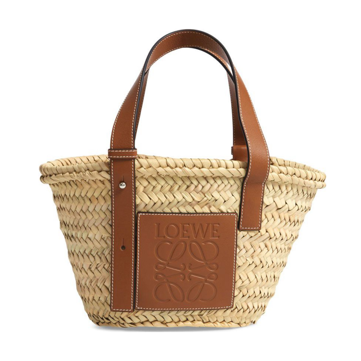 Loewe Small Logo Straw Tote