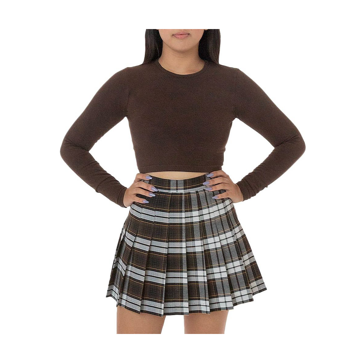 Los Angeles Apparel Plaid Tennis Skirt