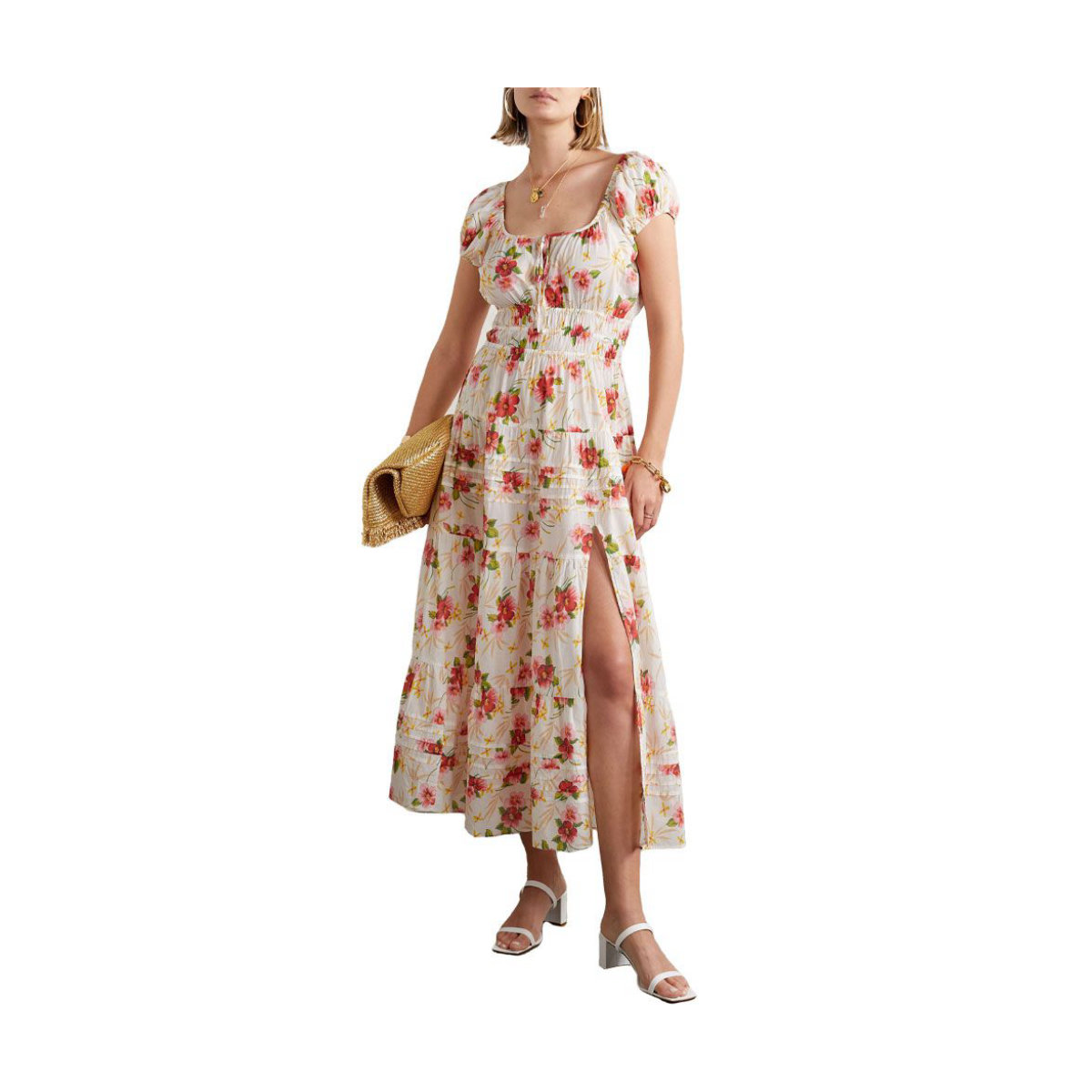LoveShackFancy Magdaline Floral-Print Cotton Voile Dress