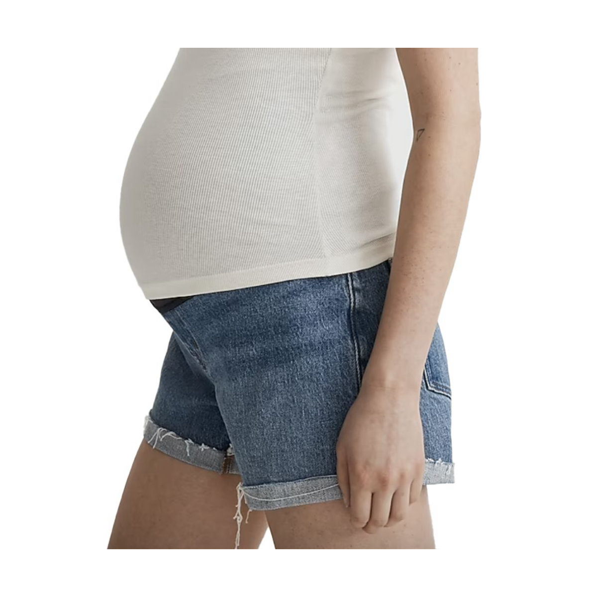 Madewell Maternity Over-The-Belly Denim Shorts