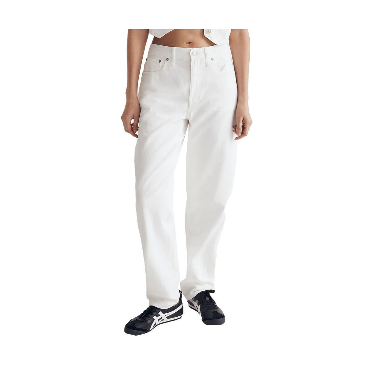 Madewell The Slouchy Boyjean in Tile White