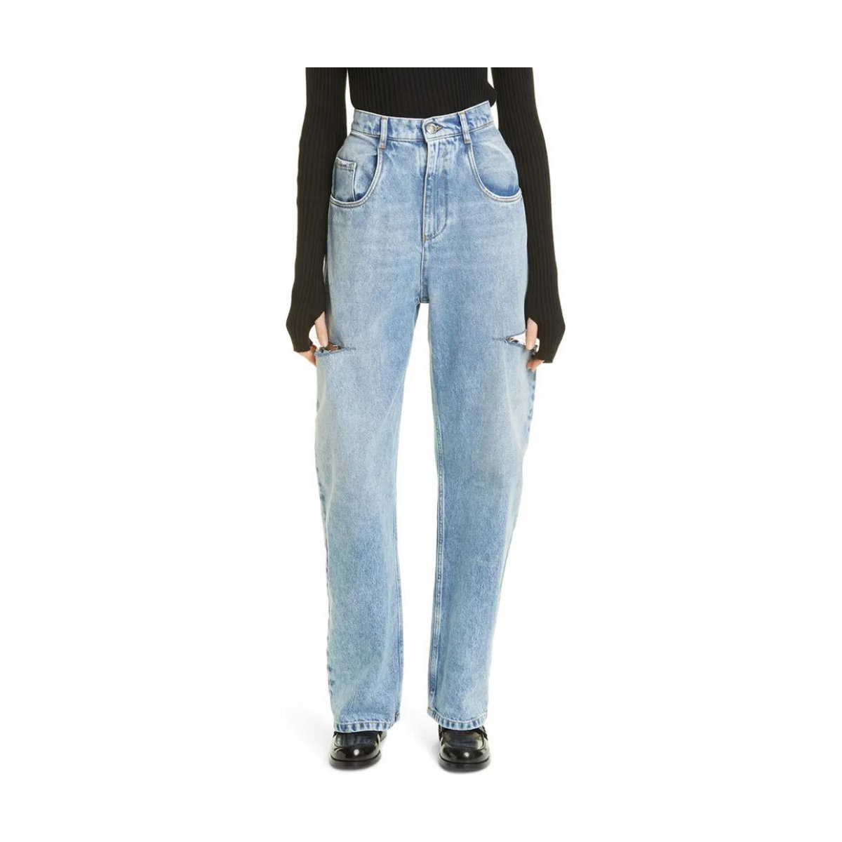 Maison Margiela Ripped Side Cutout Jeans