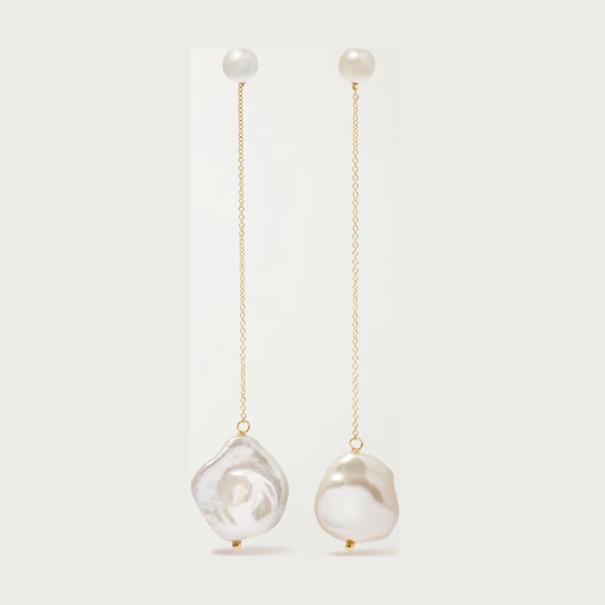 Mateo Duality 14-Karat Gold Pearl Earrings