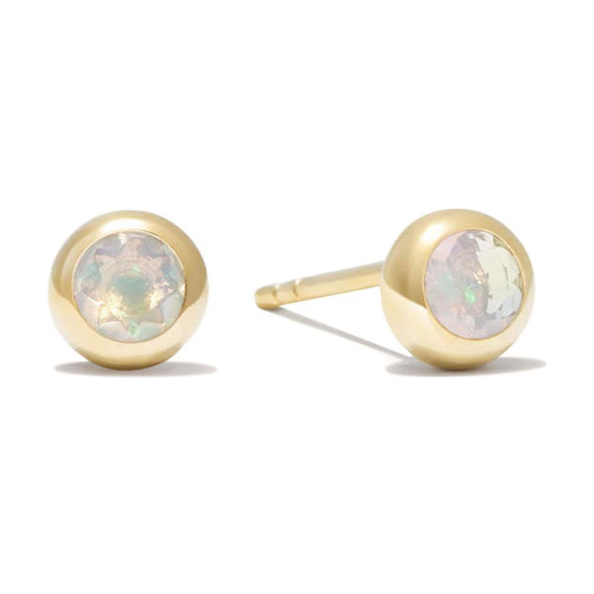 Mejuri Birthstone Flat Sphere Studs