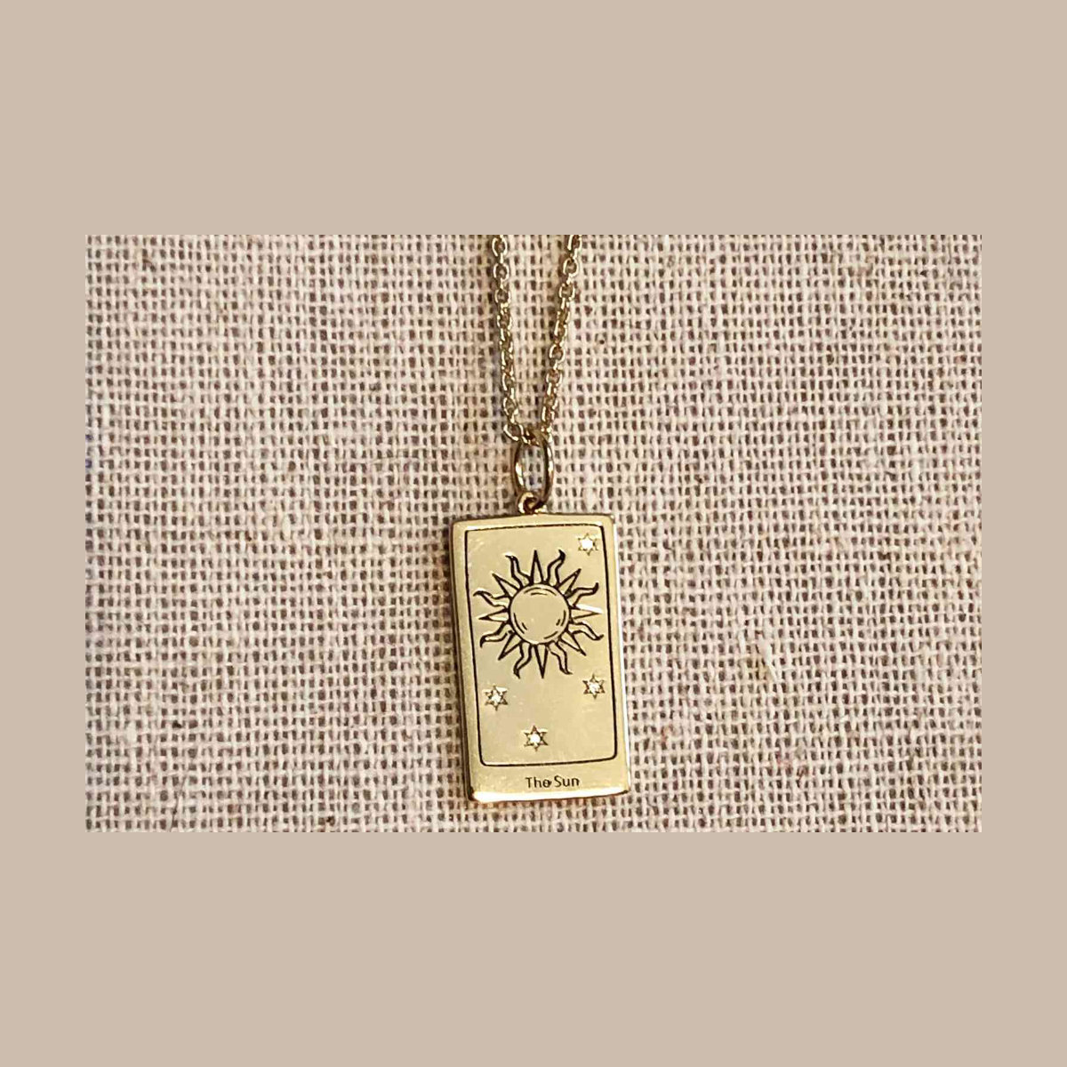 Memento Mori The Sun Tarot Charm Necklace