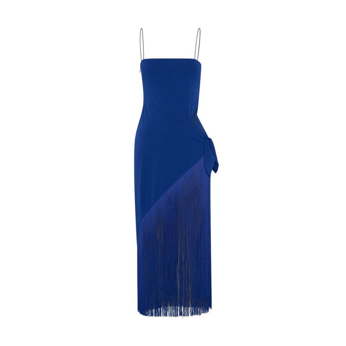 Meshki Yasmin Wrap-Over Midi Dress With Fringing