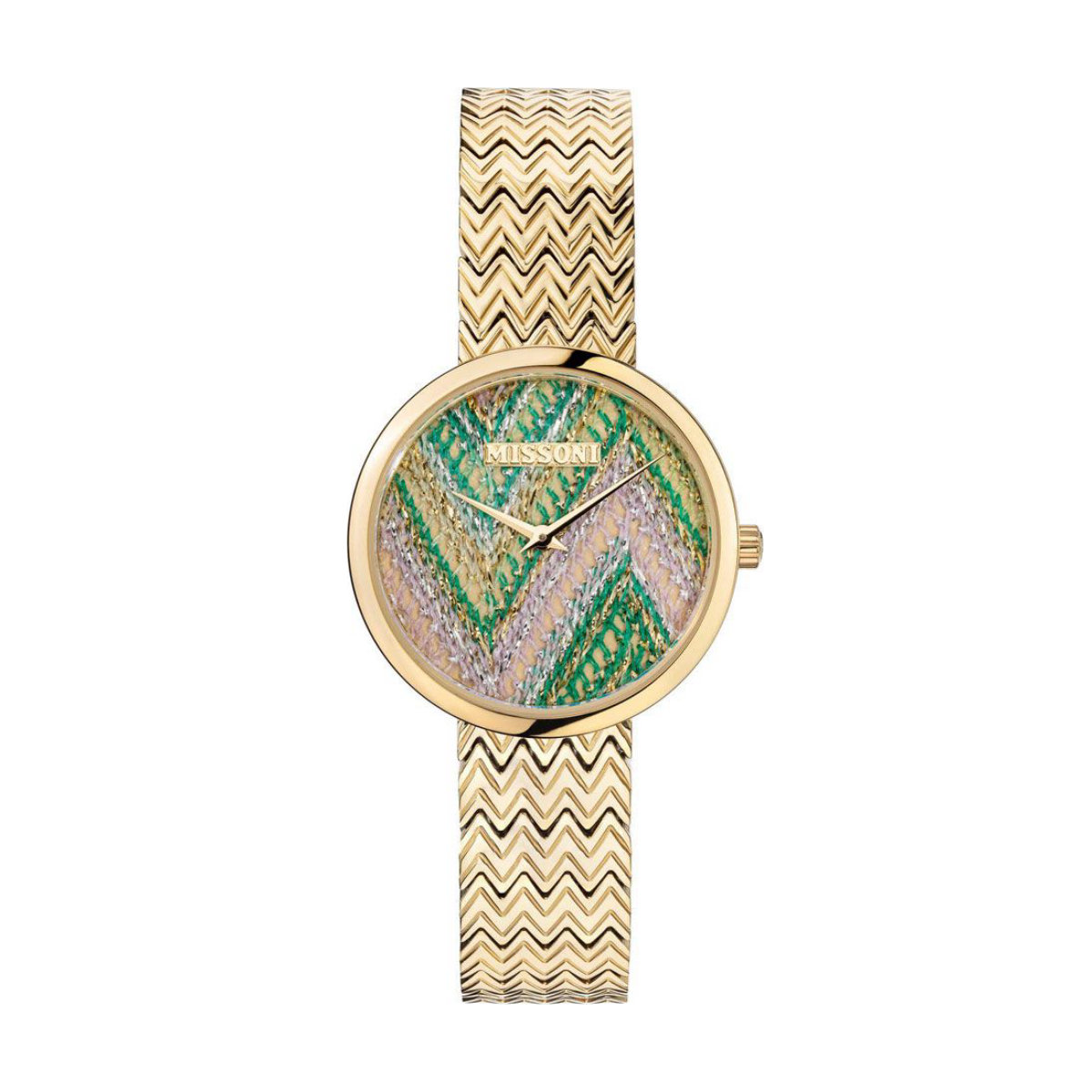 Missoni M1 Joyful Knit Dial Bracelet Watch & Leather Strap Set
