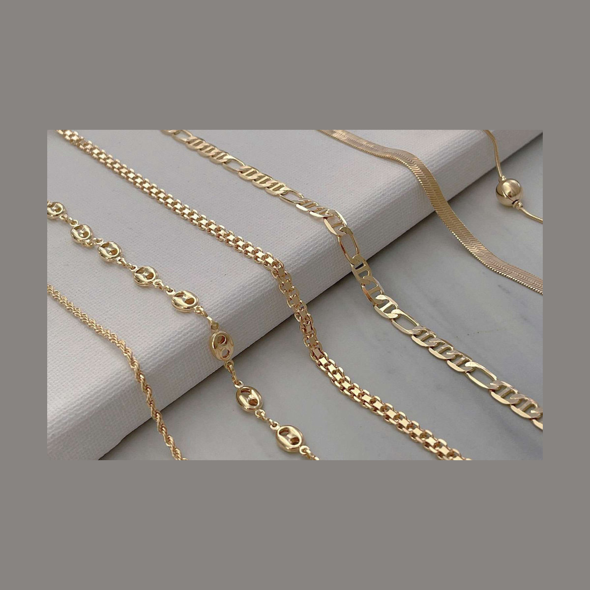 MistikJewelry 18k Gold Filled Chain Necklace