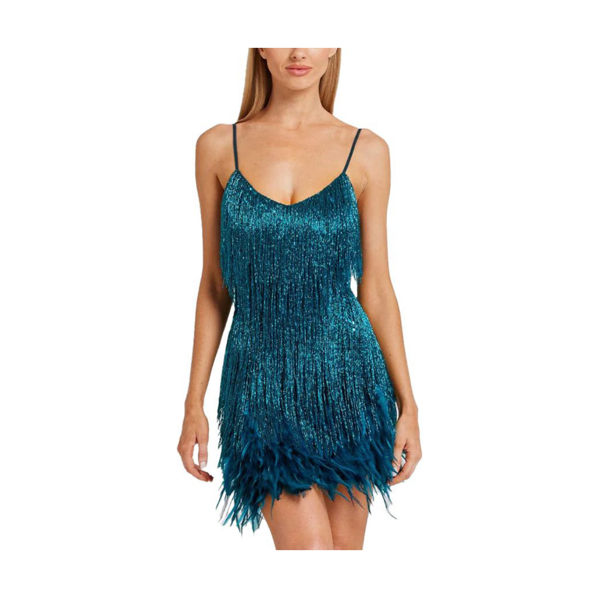 Nadine Merabi Lottie Teal Dress