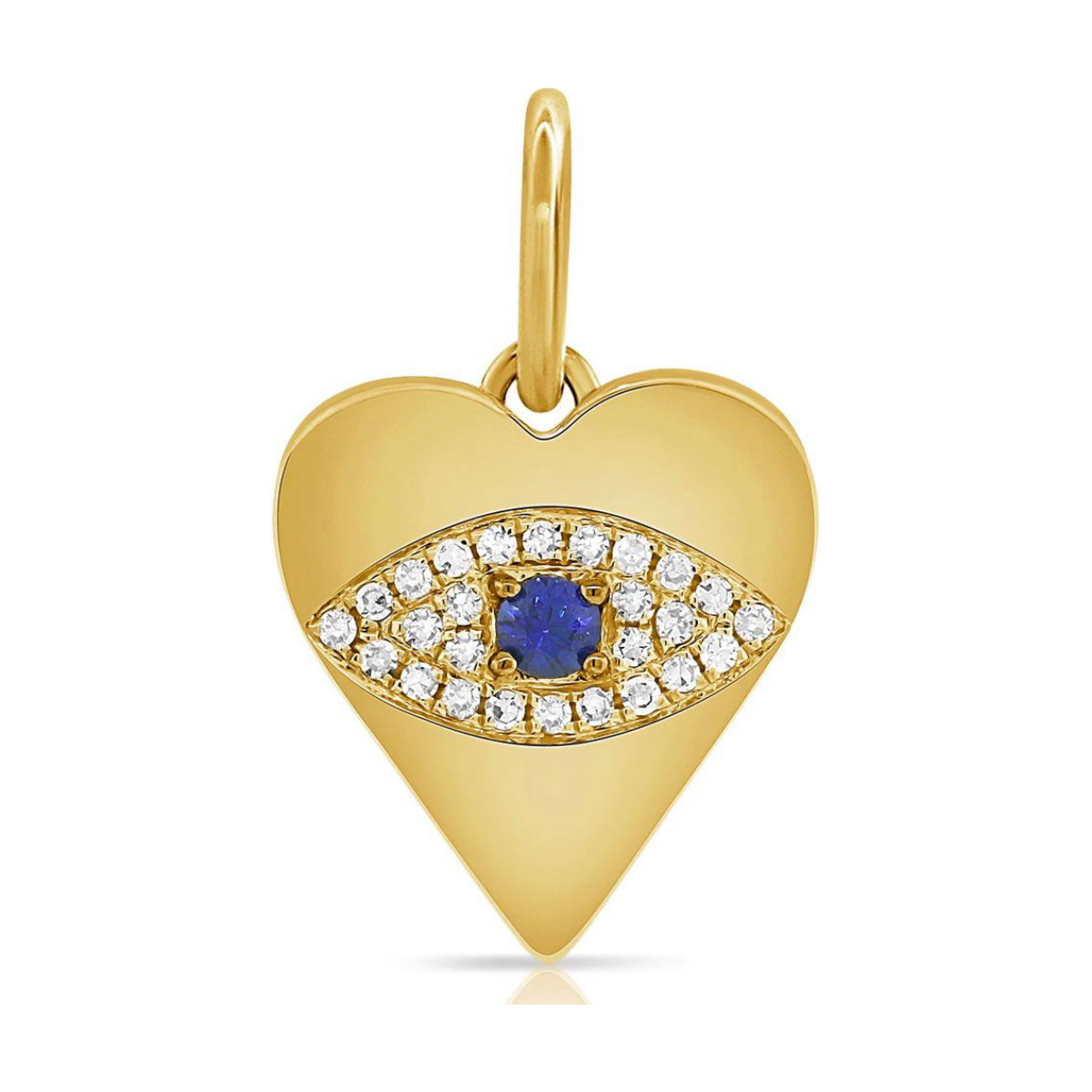 NicoleHD Gold Heart Evil Eye Charm