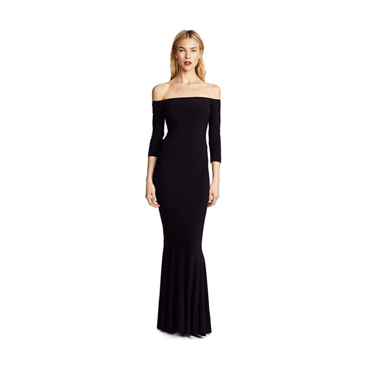 Norma Kamali Off-Shoulder Fishtail Gown