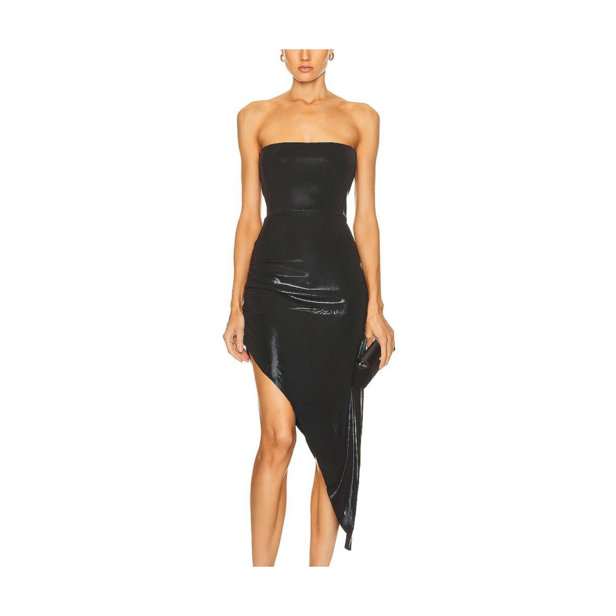 Norma Kamali Strapless Side Drape Gown