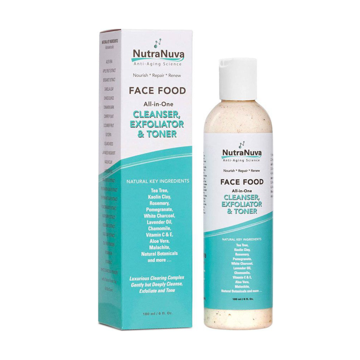 NutraNuva Face Food All-in-One Cleanser, Exfoliator, and Toner